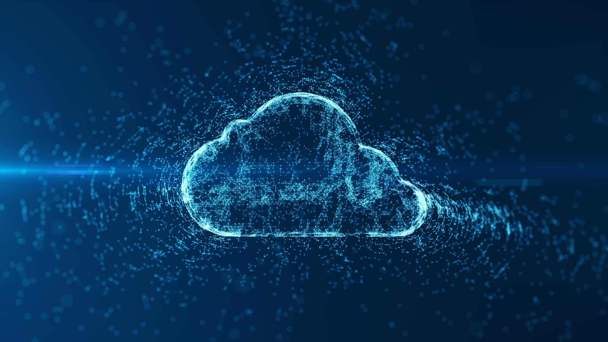 Cloud computing and Big data concept.